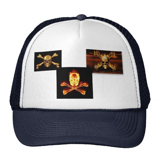 Skull trucker hat Zazzle