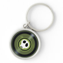 Skull Vinyl Record Keychain