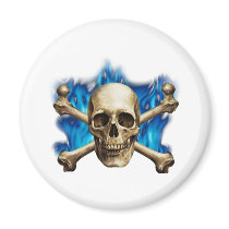 Skull w/ Blue Flame Magnets