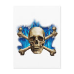 Skull w/ Blue Flame Postcards