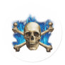 Skull w/ Blue Flame Sticker