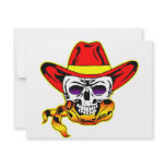 Skull w/ Cowboy Hat Personalized Invite
