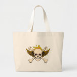 Skull Wings Fire Canvas Bags