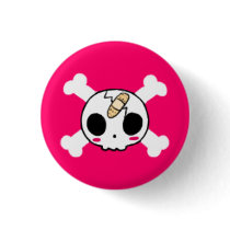 Skull with Band-aid buttons