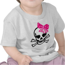 Skull with bow girl.jpg t-shirt