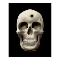 Skull with Bullet Hole posters by thefrozenduck Skull with Bullet Hole posters