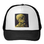 Skull with Burning Cigarette Mesh Hats