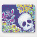 Skull with Butterflies mousepad