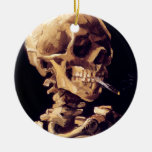 Skull With Cigarette, Van Gogh Christmas Tree Ornaments