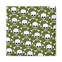 skull with crossbones design magnets