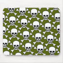 skull with crossbones design mousepads