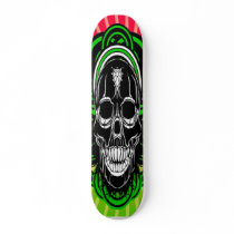 Skull With Diamond in Forehead Skateboard
