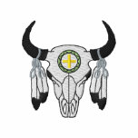 Skull with feathers