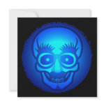 Skull with funny glasses Halloween party invites