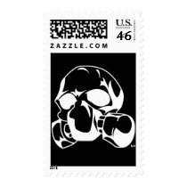 Skull with Gas Mask postage by jbx9000 Skull with Gas Mask postage