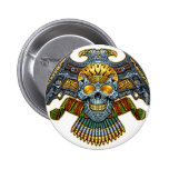 Skull with Guns and Bullets by Al Rio Pinback Buttons