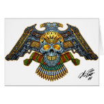 Skull with Guns and Bullets by Al Rio Greeting Card