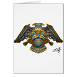 Skull with Guns and Bullets by Al Rio Greeting Cards