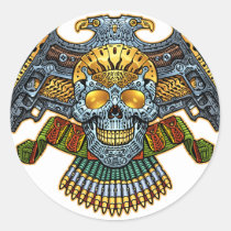 skull, skulls, skeleton, skeletons, gun, guns, handguns, bullets, ammo, al rio, characters, Sticker with custom graphic design