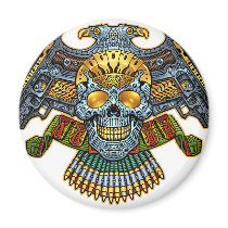 Skull with Guns and Bullets by Al Rio magnets