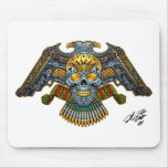 Skull with Guns and Bullets by Al Rio Mousepads