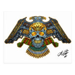 Skull with Guns and Bullets by Al Rio Post Cards