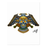 Skull with Guns and Bullets by Al Rio Postcard