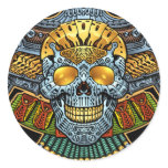 Skull with Guns and Bullets by Al Rio Stickers