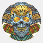 Skull with Guns and Bullets by Al Rio Stickers
