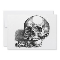Skull with loose jawbones, Halloween idea Invitations
