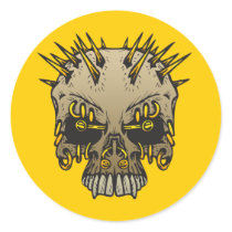 Skull With Piercings stickers by halloweenworld Skull With Piercings stickers