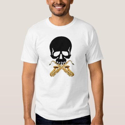 Skull with Saxophones Shirts