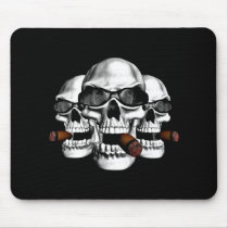 Skull with Shades Mousepads