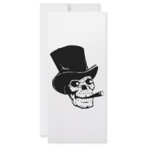 Skull with Top Hat and Cigar Design rack cards by original_designs Skull with Top Hat and Cigar Design rack cards