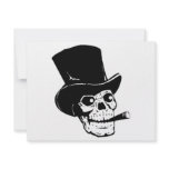 Skull with Top Hat and Cigar Personalized Invite
