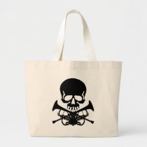 Skull with Trumpets as Crossbones bags