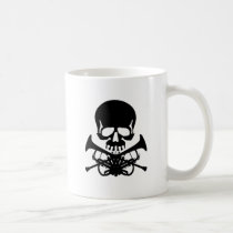 Skull with Trumpets as Crossbones mugs