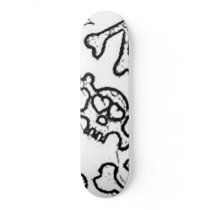 Skull X-Bones Design Skateboard by pammys Skull X-Bones Design Skateboard