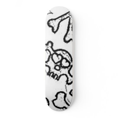 Skull X-Bones Design Skateboard by pammys