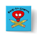 Skull xbones Back-to-School Button button