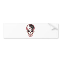 Skull Yin Yang Bumper Sticker