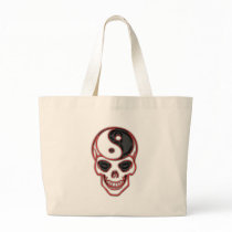 Skull Yin Yang Canvas Bags