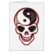 Skull Yin Yang Card