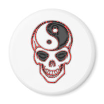 Skull Yin Yang Fridge Magnet