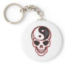 Skull Yin Yang Keychain