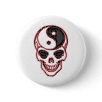 Skull Yin Yang Pins