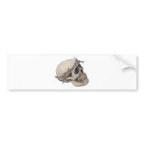 SkullBarbedWireCrown051411 Bumper Sticker
