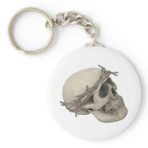 SkullBarbedWireCrown051411 Keychains