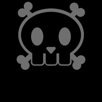 Skullbert Gray Tee Shirt by brokenbunny