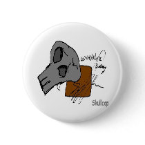 Skullcap Button by gzlfbartsphilosophy Skullcap Button